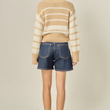 V-neck Striped Sweater