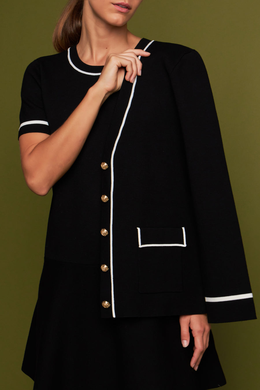The Everyday Edge Contrast Cardigan main image 0
