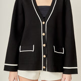 Knit Contrast Cardigan