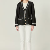 Knit Contrast Cardigan