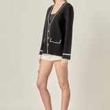 Knit Contrast Cardigan