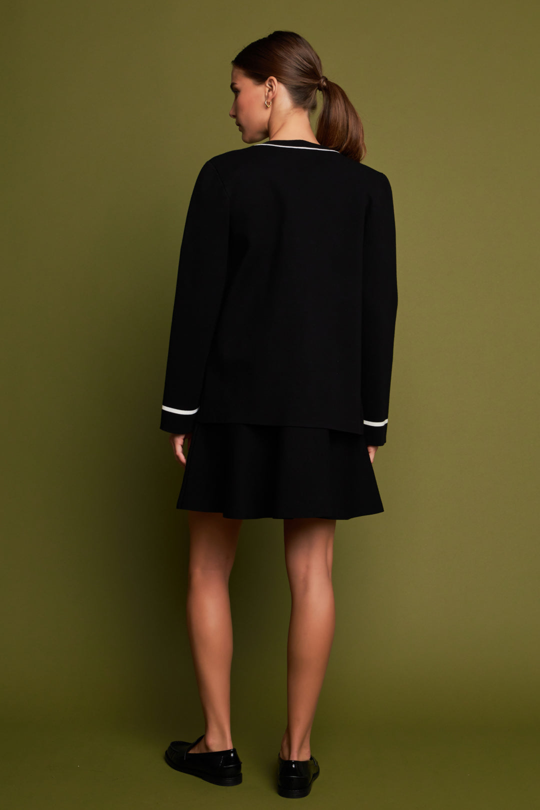 Knit Contrast Cardigan