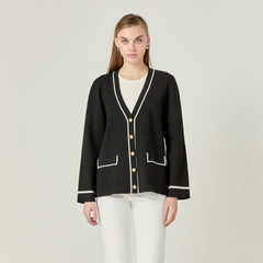 Knit Contrast Cardigan