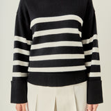 Turtle Neck Stripe Sweater