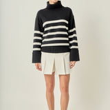 Turtle Neck Stripe Sweater