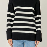 Turtle Neck Stripe Sweater