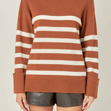 Turtle Neck Stripe Sweater
