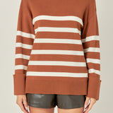 Turtle Neck Stripe Sweater