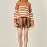Turtle Neck Stripe Sweater