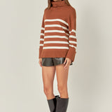 Turtle Neck Stripe Sweater