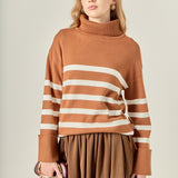 Turtle Neck Stripe Sweater