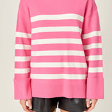 Turtle Neck Stripe Sweater