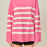 Turtle Neck Stripe Sweater