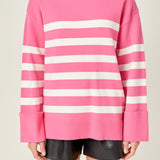 Turtle Neck Stripe Sweater