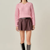 V-neck Knit Sweater