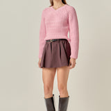 V-neck Knit Sweater