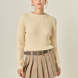 Round-neck Knit Sweater