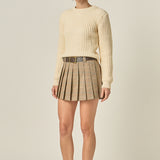 Round-neck Knit Sweater