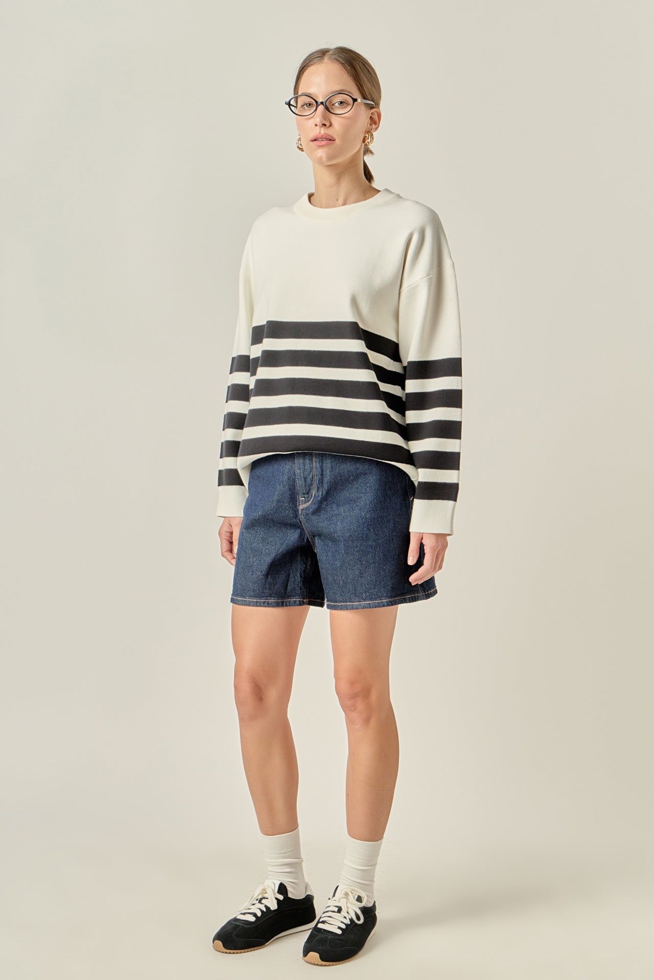 Stripe Round Neck Sweater