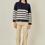 Stripe Round Neck Sweater