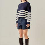 Stripe Round Neck Sweater