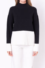 Load image into Gallery viewer, Bicolor High Collar Sweater
