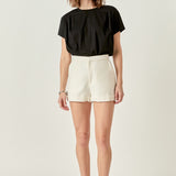 Pleated Short Sleeve T-Shirt