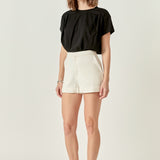 Pleated Short Sleeve T-Shirt