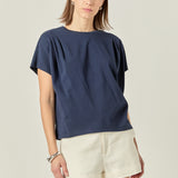 Pleated Short Sleeve T-Shirt