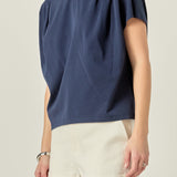 Pleated Short Sleeve T-Shirt