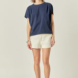 Pleated Short Sleeve T-Shirt