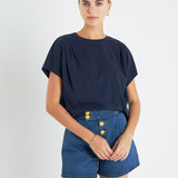 Pleated T-Shirt