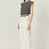 Stripe Sleeveless T-shirt