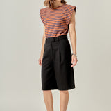 Stripe Sleeveless T-shirt