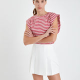 Stripe Sleeveless T-shirt