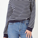 Stripe Drop Shoulder Sweatshirt