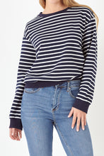 Load image into Gallery viewer, Stripe Drop Shoulder Sweatshirt
