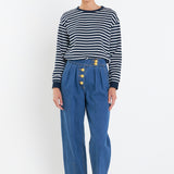 Stripe Drop Shoulder Sweatshirt