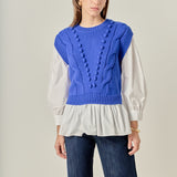 Mixed Media Cable Sweater