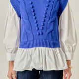 Mixed Media Cable Sweater