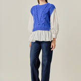 Mixed Media Cable Sweater