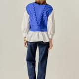 Mixed Media Cable Sweater