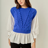 Mixed Media Cable Sweater