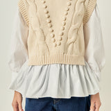 Mixed Media Cable Sweater