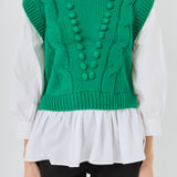 Mixed Media Cable Sweater