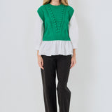 Mixed Media Cable Sweater