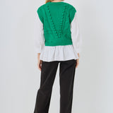 Mixed Media Cable Sweater