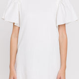 Woven Mixed Flare Sleeves Dress- Sold Out