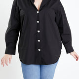 Plus Size Oversize Collared Shirt