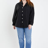 Plus Size Oversize Collared Shirt